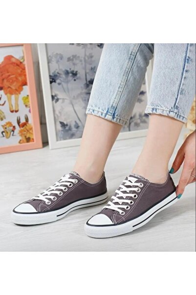 ibrahim müslü Unısex Kısa Füme keten sneaker