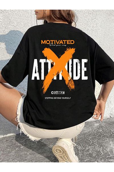 BENROMA 1 προϊόν για αγορές 6 και άνω Δώρο Motivated Printed Unisex Oversize T-shirt