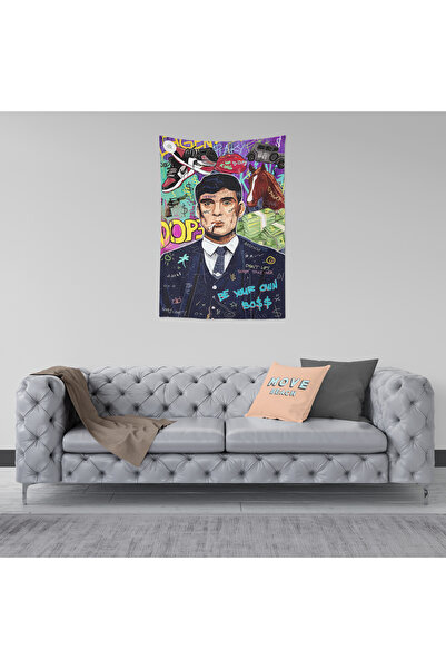 move home Patterned fabric wall covering, tapestry