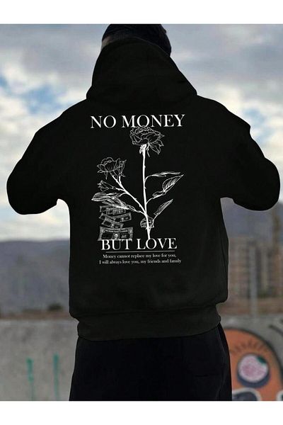 BENROMA УНИСЕКС СУИТШЪРТ С ИЗРАЗЕН ИЗГОД NO MONEY BASKILI