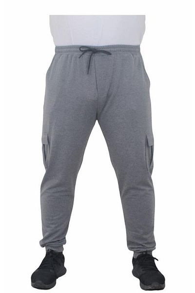 Starbattal Ανδρικό ίσιο παντελόνι Comando Plus Size 22520 ΓΚΡΙ ΜΕΛΑΝΖ