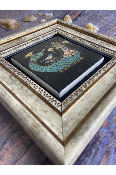 Özgür Sanat Atölyesi Şahmeran Tablo-çerçeveli Taş Tablo 20x20