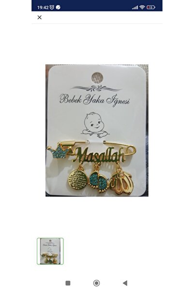 Galibarda Maşallah Bebek Yaka İğnesi-Mavi