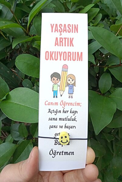 Emtory Home 40 Adet Yaşasın Artık Okuyorum Yazılı Emoji Bileklik - Karne Hedi...