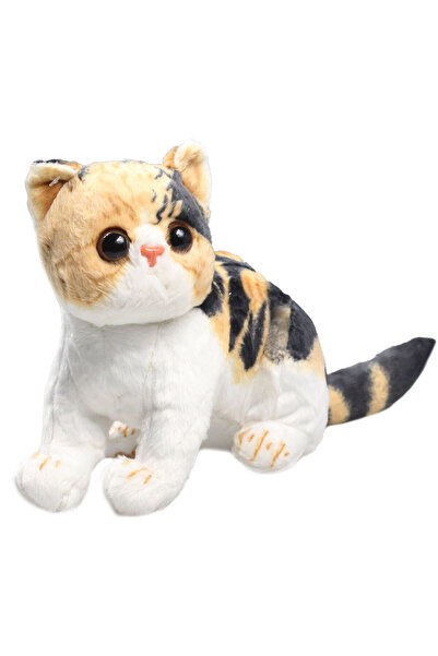 Ailenizin Oyuncakçısı لعبة قطط تيكير القطيفة مع صوت مواء 22 سم أصفر أسود