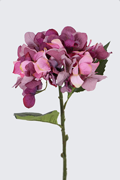 Yapay Çiçek Deposu Yapay Tek Dal Pastel Ortanca Dalı 58 cm Mor Mor