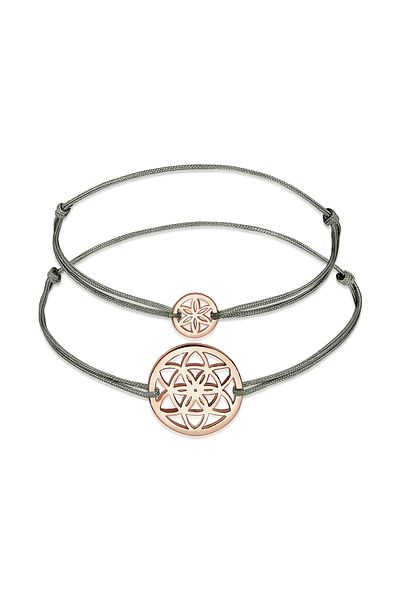 ELLI Armband Damen Basic Motiv Blumen des Lebens aus 925 Sterling Silber rosévergoldet