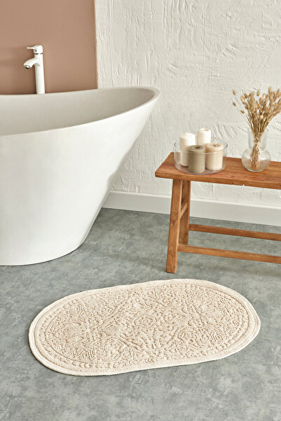 Karaca Home Vista Oval Mat 90X60 cm Ecru