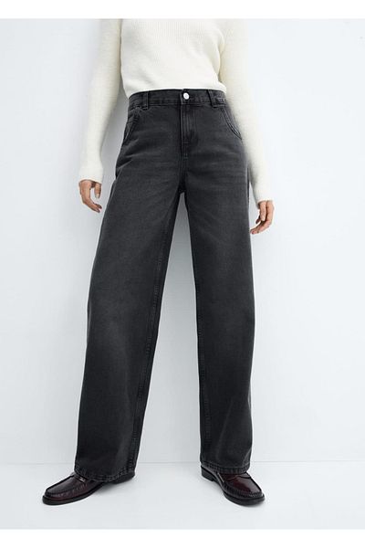 MANGO Woman Low-waisted Wideleg jeans