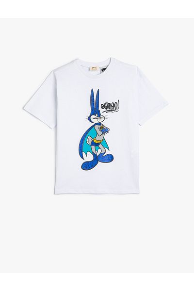 Koton Bugs Bunny T-Shirt Licensed Printed Short Sleeve Crew Neck