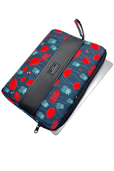 Differ Studio 13-14'' Inch Ferret Red Pattern Water Resistant Unisex Laptop/Macbook/Computer/Case/Bag