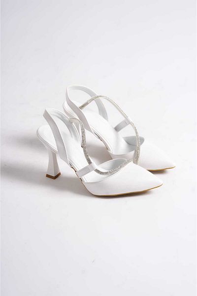 B BİLMEZLER Mirrored Stone High Heel Women's Heeled Shoes