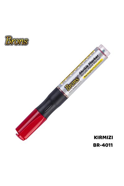 Brons Acrylic Marker Pen Round Tip 1 Piece Marker Metal Ceramic Wood Fabric Canvas Glass Stone Red