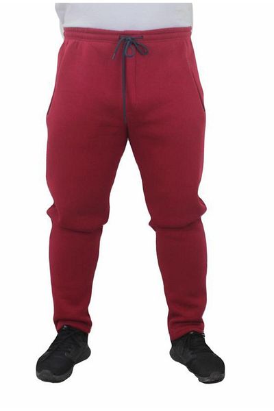 Starbattal Large Size Zippered Sweatpants 3ip 11517 Claret Red