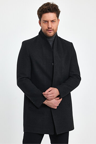 TREND KOMBİN ERKEK SİYAH KAŞE KABAN