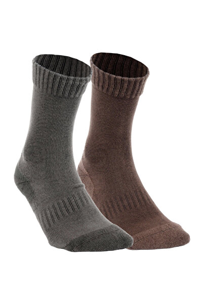 Decathlon Kışlık Doğa Ve Avcılık 2 Çift Termal Çorap Yetişkin Orta Konçlu 44-46
