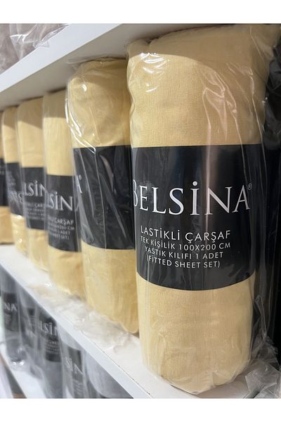 Belsina Home طقم ملاءات مطاطية طبيعية فردية (100x200 سم)