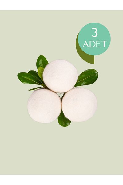 Avlu Doğal Ürünler 3 Pieces Wool Dryer Balls Natural Softener Clothes Dryer Dryer Ball
