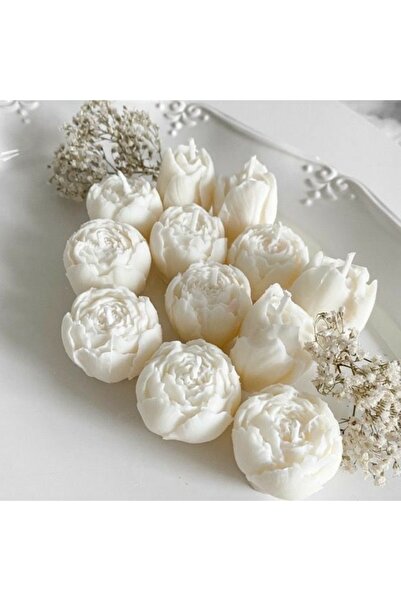 ÇAKRA 10’lu Mini Şakayık Model Dekoratif Vegan Kokulu Soya Yüzen Mum