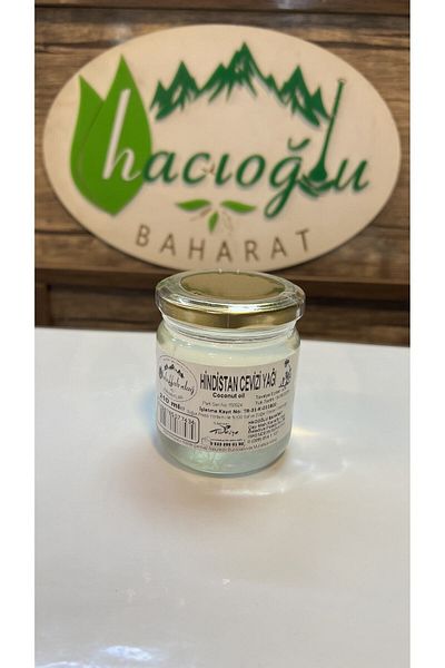 Hacıoğlu baharat Cold Press Pressed Solid Coconut Oil 210 ml