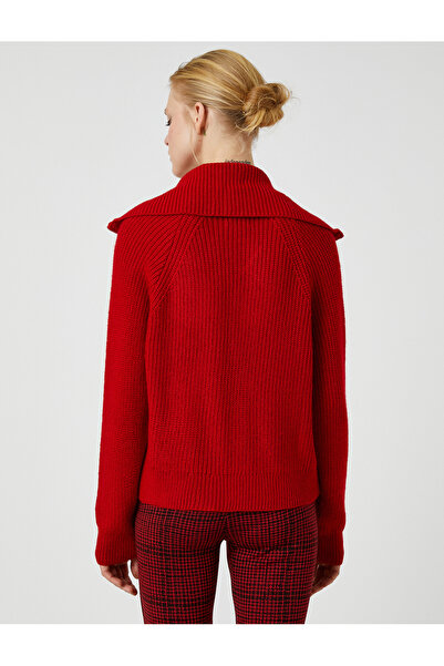 Koton Zippered Knitted Cardigan