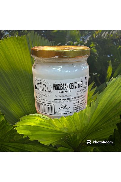 Hacıoğlu baharat Cold Press Pressed Solid Coconut Oil 210 ml