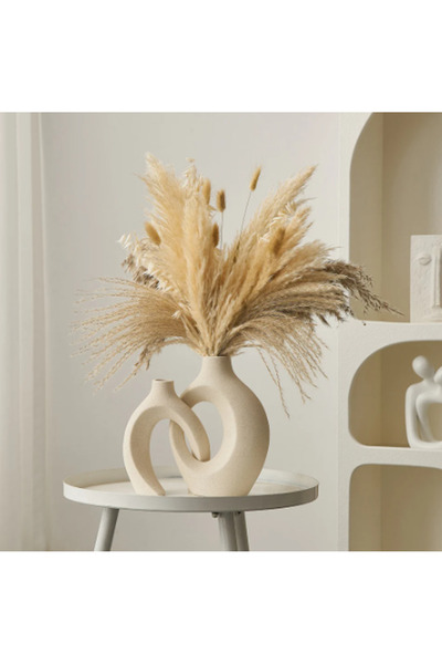 MIARIK DESIGN & DEKORASYON Dekoratif Seramik 2li Ic Ice Vazo Set