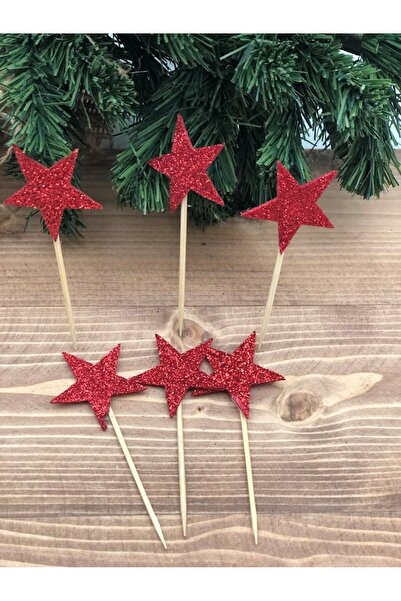Masalsı Concept 10 قطع من أدوات مائدة عيد الميلاد بتصميم نجمة حمراء مع مسواك ...