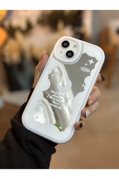 Go Aksesuar حافظة سيليكون متوافقة مع هاتف Iphone 14 Plus - 15 Plus مع حواف بتصميم ليلي عاكس
