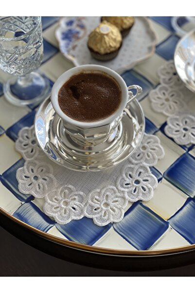 QBR Home Çiçek Nakışlı Kokteyl Peçetesi