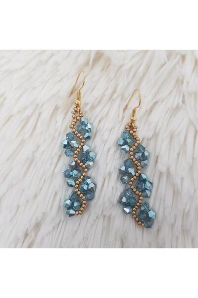 Handmade By HLY أقراط كريستال مصنوعة يدوياً