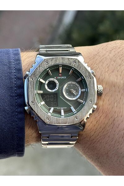 Naviforce NAVIFORCE NEW PRODUCT STEEL CASE AND CORD SPORT STYLISH MEN'S WRISTWATCH