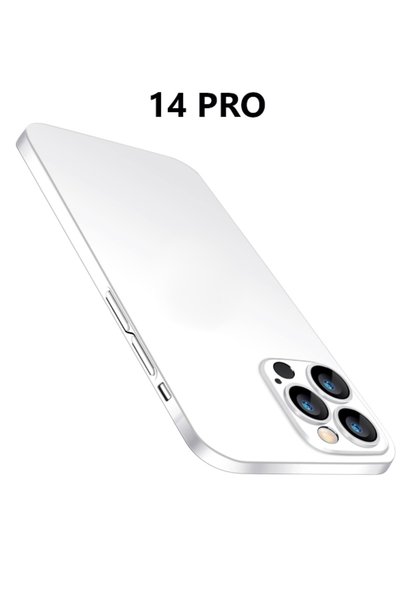 USIDE iPhone 14 Pro (6.1) Transparent Ultra Thin Case Matte Surface Minimalist Cover with Anti-Dirty Camera Protection