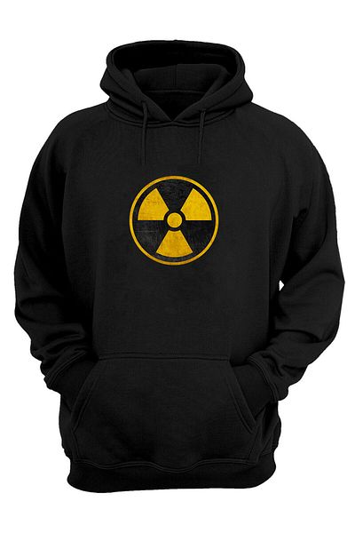 THEWERT Hanorac gros cu glugă, unisex, cu imprimeu Danger