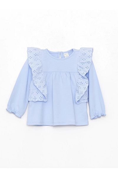 LC Waikiki LCW Baby - Crew Neck Printed Blouse and Leggings 2 Pieces Set for Baby Girl