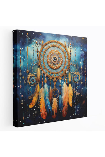 PaintedAnarchy Kırmızı Hint Kanvas Tablosu, boncuk işi duvar sanatı ile dream...