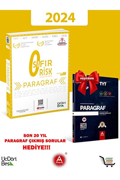 Üç Dört Beş Yayıncılık 345-2024 Model Paragraf Sıfır Risk Paragraf Çıkmış Sor...