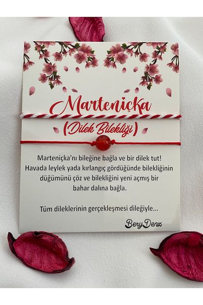 BeryDenz Marteniçka Wish Bracelet and Agate Stone Natural Stone Bracelet Set (WITH CARD GIFT PACKAGE)