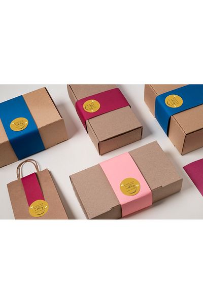 EcoNest Sticker Coated 36 Pieces Round Opening This Package Will Cause Extremely Happiness (3,7x3,7cm)