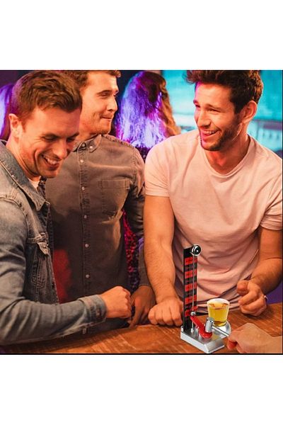 hediyeconcepti Hammer Shooting Board Game Set Whack Fun With 1 Glasses Adult Drinking Alcohol Bar Outstanding Game