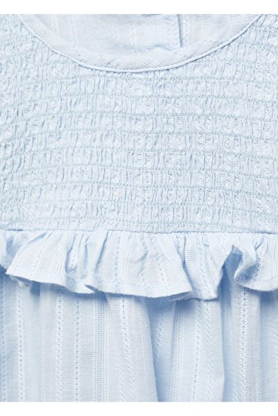 MANGO Kids Fırfırlı ve büzgülü bluz