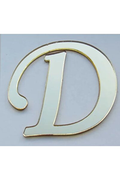 Evsay Yapışkanlı Pleksi Harf Gold D Harfi 4cm Çapında 1 Adet