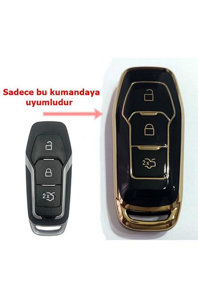 skilit samsun oto kilit For Ford Fusion Edge Explorer Mustang Smart Key Control Case Auto Keychain Black