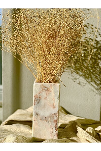 BMARBLE Doğal Borda-Gri Mermer Vazo