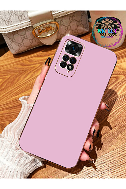 Molly Xiaomi Redmi Note 12 Pro 4G İçin Lavanta Kenarları Gold Detaylı Lüks Si...