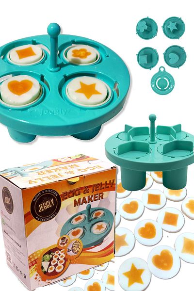 Jeggly Egg Boiling Apparatus / Patterned Decorative Multi-Purpose Egg Mold Cooking and Jole Apparatus