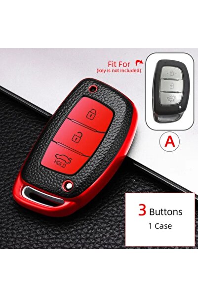AYCANSTORE Husă pentru telecomandă Tpu Hyundai (roșu) BUTON DE PORTĂ DE SUITĂ...