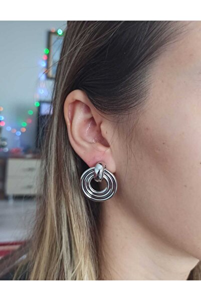 Simge Gümüş Tred Silver Color Earrings