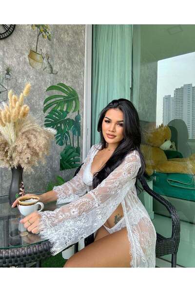 nuriçgiyim Кімоно з мереживом Miami