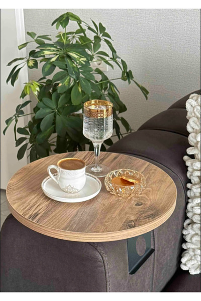 SEDAŞ LIVING UNITS Açık Ceviz Yan Sehpa Koltuk Yanı Sehpa Kolda Ayarlanabilir...